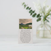 Memorial Green Orange Blue Sympathy Card Visitekaartje (Staand voorkant)