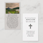 Memorial Green Orange Blue Sympathy Card Visitekaartje (Voorkant / Achterkant)