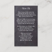 Memorial Greenery Eucalyptus Funeral Prayer Kaart Contactkaartje (Achterkant)