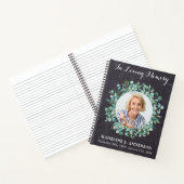 Memorial Greenery Funeral Guestbook Chalkboard Notitieboek (Binnen)