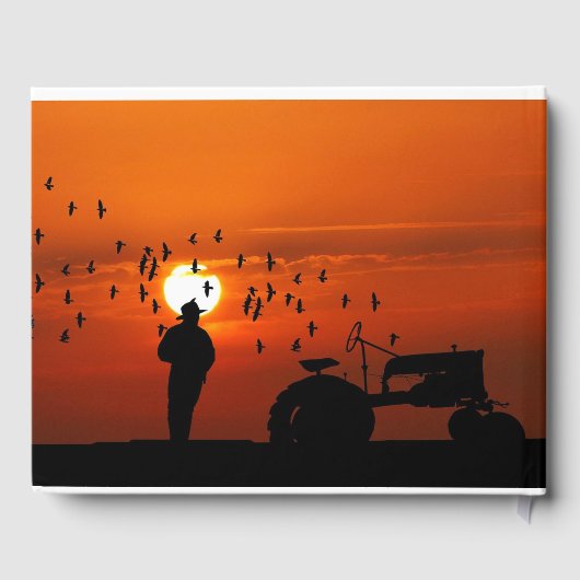 Memorial Guest Book Farmer and Tractor Gastenboek (Achterkant)