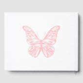 Memorial Guest Book roze Butterfly Gastenboek (Achterkant)