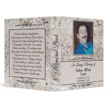 Memorial / Guestbook met gemarmerde aangepaste kee