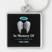 Memorial Halo & Angel Wings Sleutelhanger (Voorkant)
