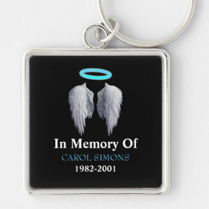 Memorial Halo & Angel Wings Sleutelhanger