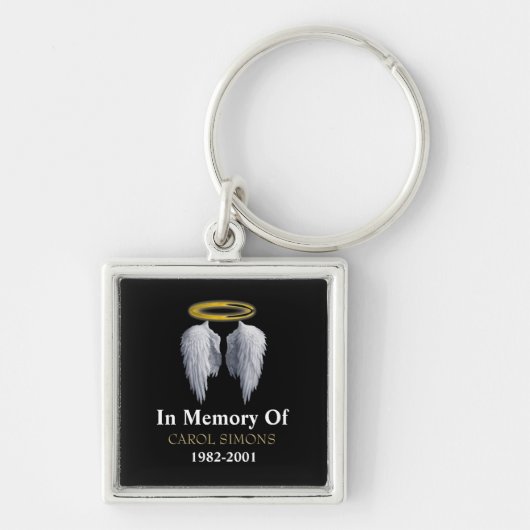 Memorial Halo & Angel Wings Sleutelhanger (Voorkant)