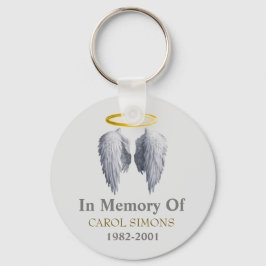 Memorial Halo & Angel Wings Sleutelhanger