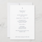 Memorial Hand Lettered Chic Flourish Gray Funeral Kaart (Achterkant)