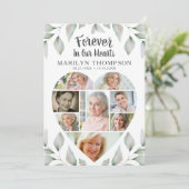 Memorial Hart Fotocollage Groen Programma Programmakaart (Staand voorkant)