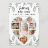 Memorial Hart Fotocollage Groen Programma Programmakaart (Voorkant)