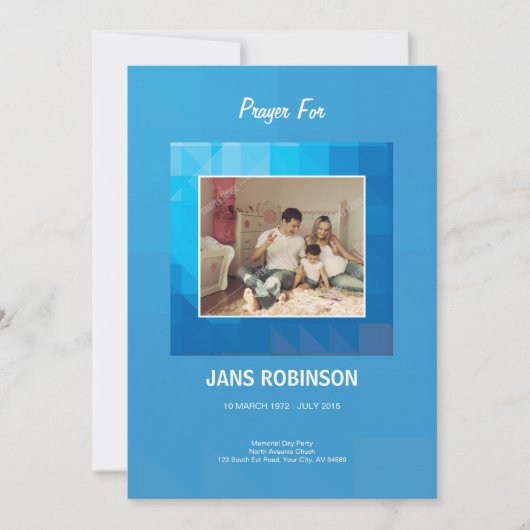 Memorial - Hartelijk dank Bedankkaart (Voorkant)