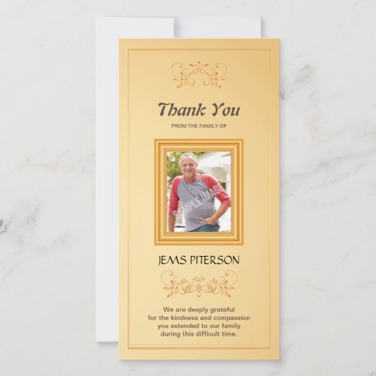 Memorial Hartelijk dank Bedankkaart (Voorkant)