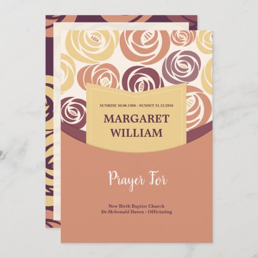 Memorial - Hartelijk dank Bedankkaart (Voorkant / Achterkant)