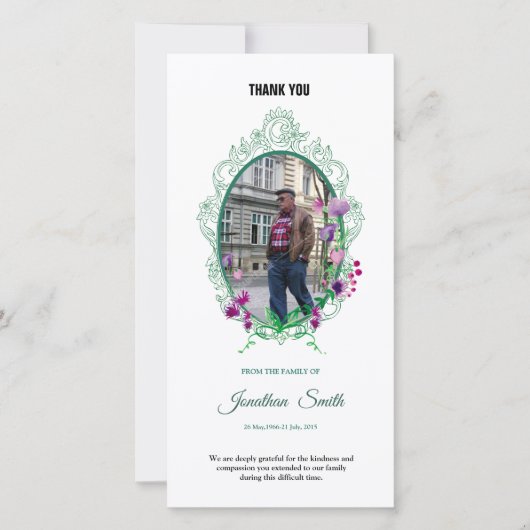 Memorial Hartelijk dank Bedankkaart (Voorkant)