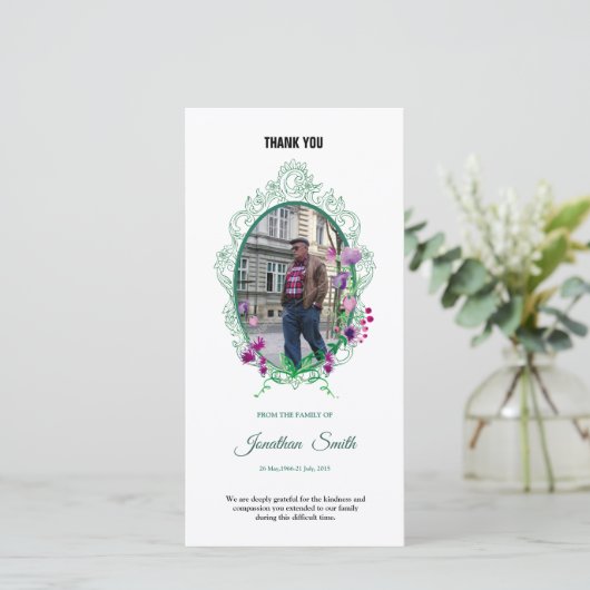 Memorial Hartelijk dank Bedankkaart (Staand voorkant)