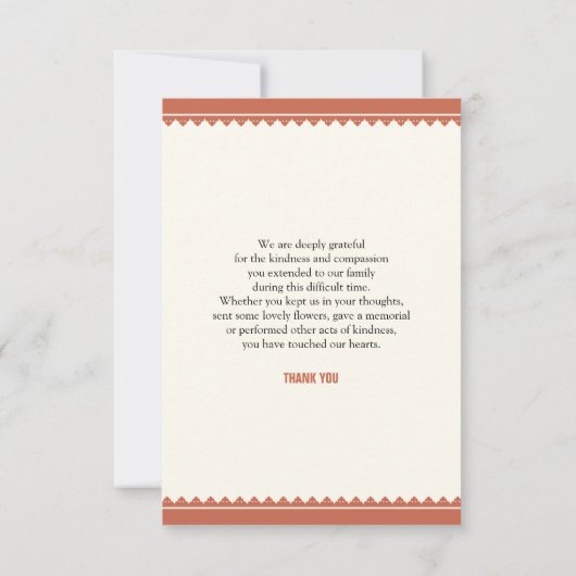 Memorial - Hartelijk dank Bedankkaart (Achterkant)