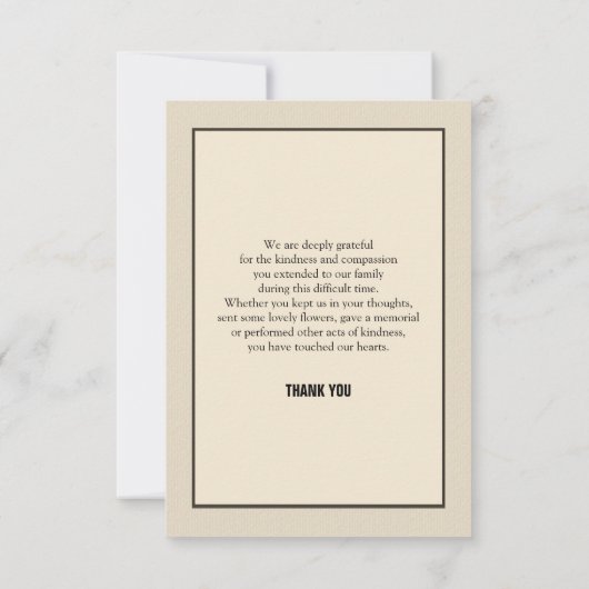 Memorial - Hartelijk dank Bedankkaart (Achterkant)