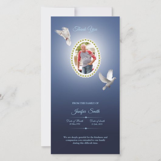 Memorial Hartelijk dank Bedankkaart (Voorkant)