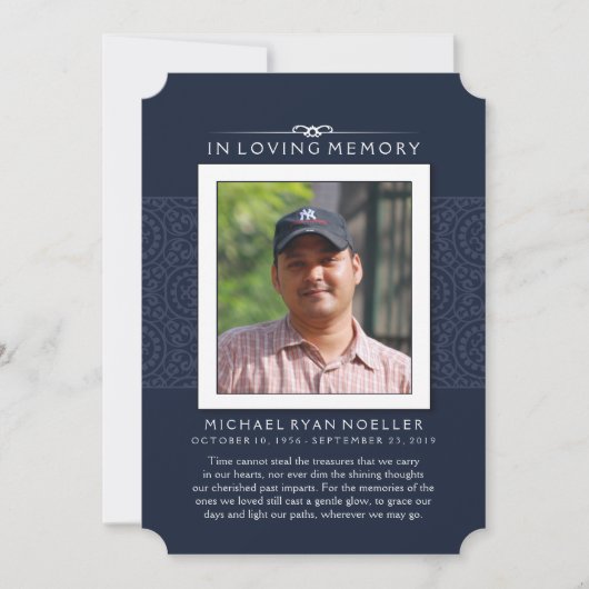 Memorial Hartelijk dank Deep Blue Photo PERHAPS PO Kaart (Voorkant)