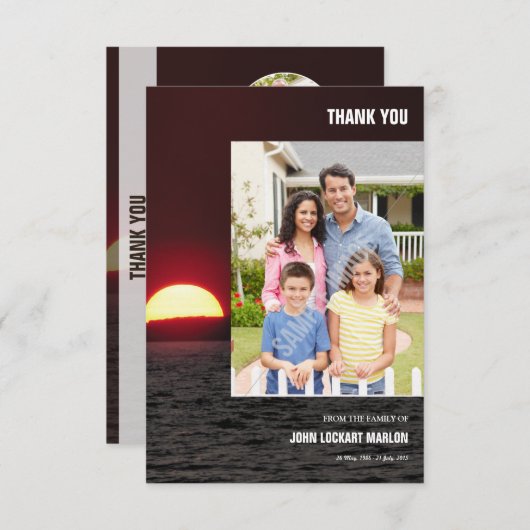 Memorial - Hartelijk dank Kaart (Voorkant / Achterkant)