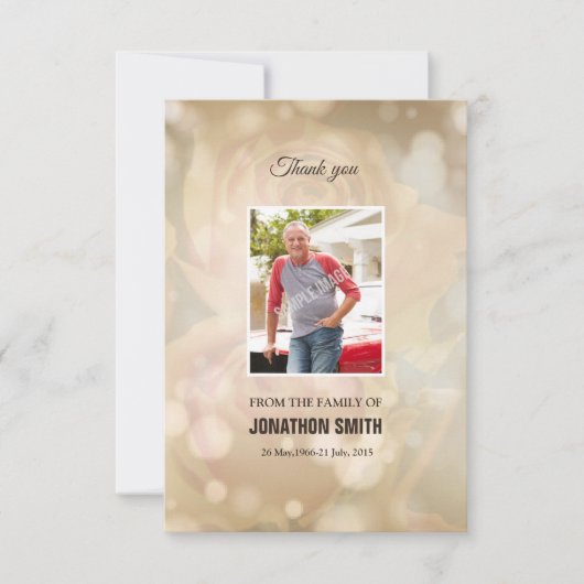 Memorial - Hartelijk dank Kaart (Voorkant)