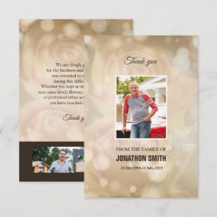 Memorial - Hartelijk dank Kaart