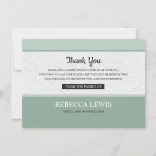 Memorial - Hartelijk dank Kaart