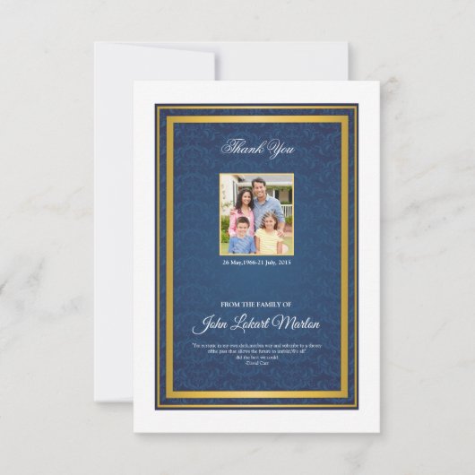 Memorial - Hartelijk dank Kaart (Voorkant)