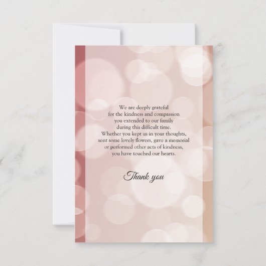Memorial - Hartelijk dank Kaart (Achterkant)