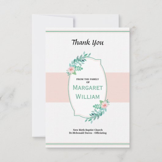 Memorial - Hartelijk dank Kaart (Voorkant)