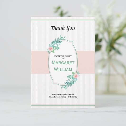 Memorial - Hartelijk dank Kaart (Staand voorkant)