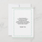 Memorial - Hartelijk dank Kaart (Achterkant)