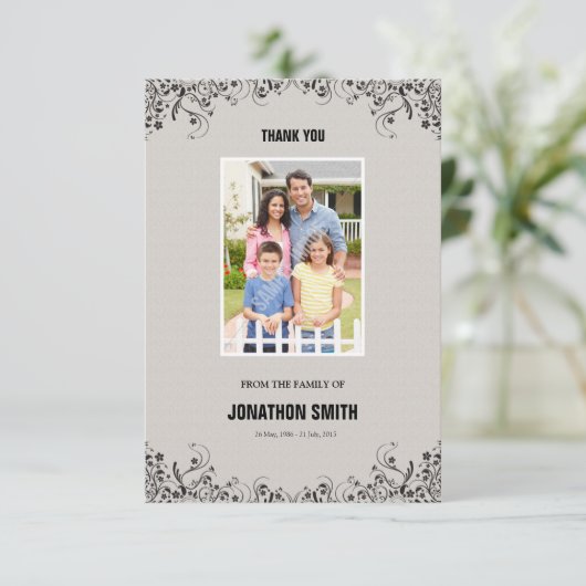 Memorial - Hartelijk dank Kaart (Staand voorkant)