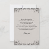 Memorial - Hartelijk dank Kaart (Achterkant)