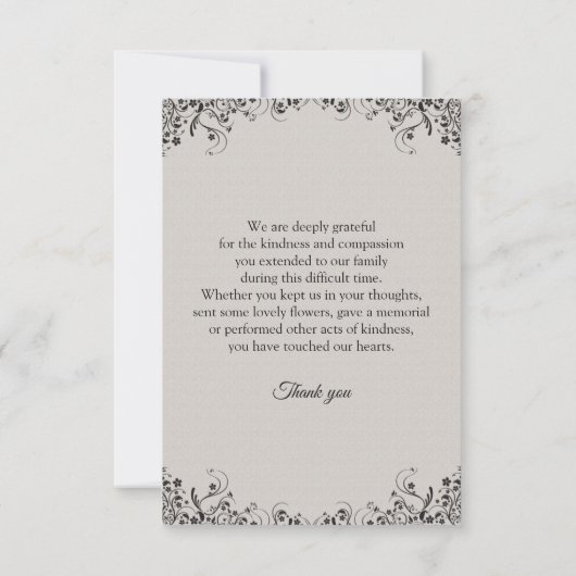 Memorial - Hartelijk dank Kaart (Achterkant)