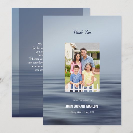 Memorial - Hartelijk dank Kaart (Voorkant / Achterkant)