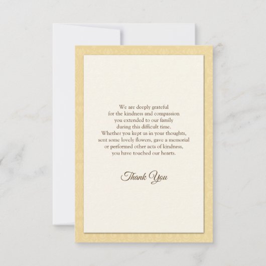 Memorial - Hartelijk dank Kaart (Achterkant)