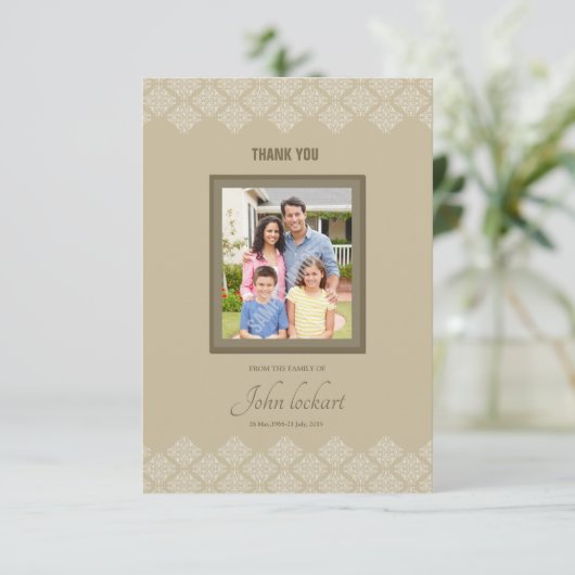 Memorial - Hartelijk dank Kaart (Staand voorkant)