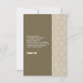 Memorial - Hartelijk dank Kaart (Achterkant)