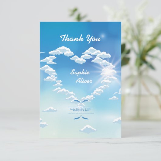 Memorial - Hartelijk dank Kaart (Staand voorkant)