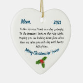 Memorial Heart kerstsiermoeder Keramisch Ornament (Rechts)