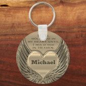 Memorial Heart met naam Sleutelhanger (Voorkant)