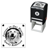 Memorial Heart Naam toevoegen Foto Zelfinktende Stempel (In situ)