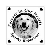 Memorial Heart Naam toevoegen Foto Zelfinktende Stempel (Design)