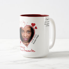 Memorial Heart-thema Keepsake Tweekleurige Koffiemok