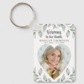 Memorial Heart vormde foto voor altijd in ons hart Sleutelhanger (Voorkant)