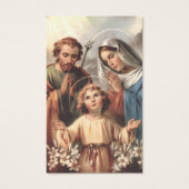 Memorial Heilige Familie Foto Gebed Sympathie Kaar Visitekaartjes (Voorkant)