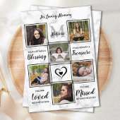 Memorial Herdenking Foto sympathie begrafenis Bedankkaart