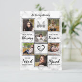 Memorial Herdenking Foto sympathie begrafenis Bedankkaart (Staand voorkant)