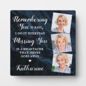 Memorial Herdenking gepersonaliseerd 3 Foto Fotoplaat (Voorkant)